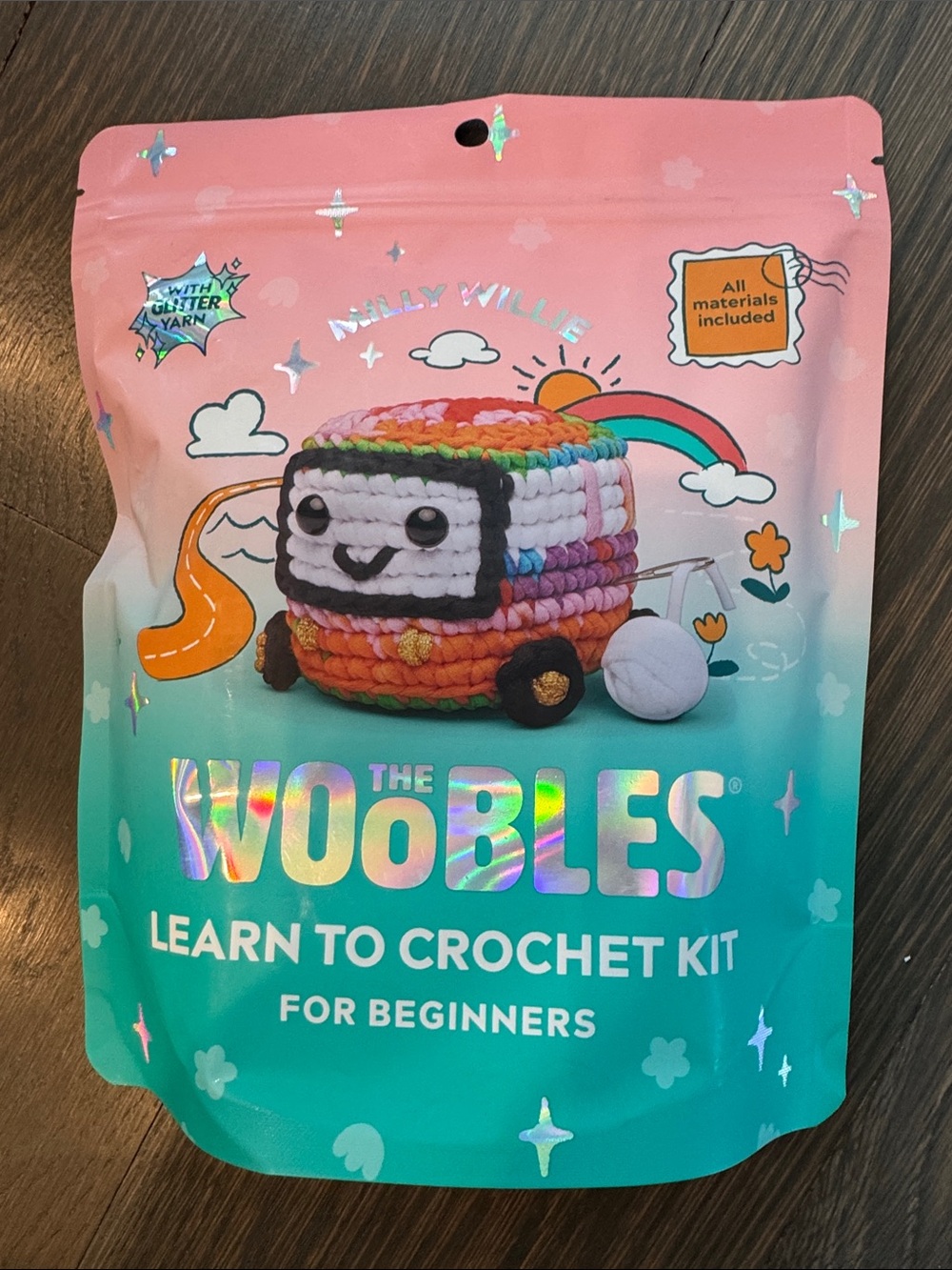 Limited Edition The Woobles Learn to Crochet Kit — Pink & Teal